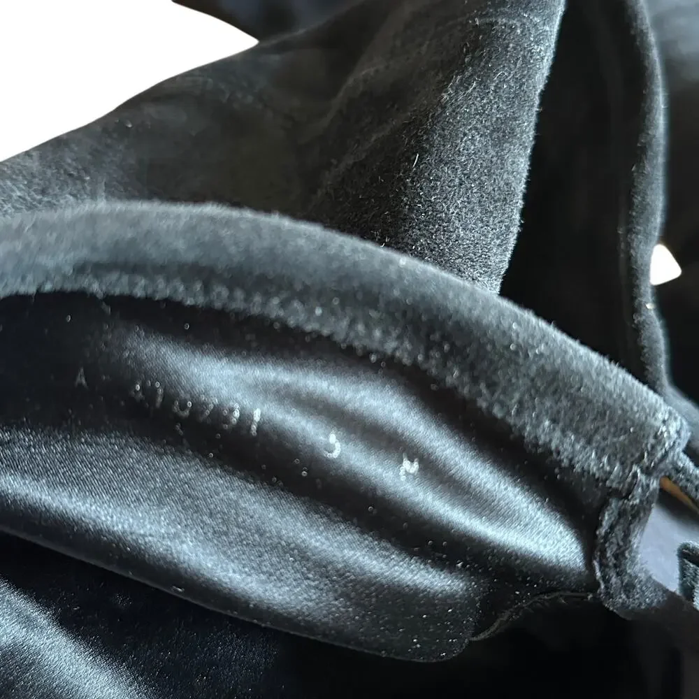 STUART WEITZMAN Lowland Over The Knee Suede Leather Boots Black Sz 5
